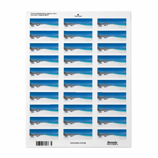 海ビーチ ラベル (フルシート)