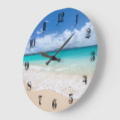 海ビーチ ラージ壁時計 (傾斜)