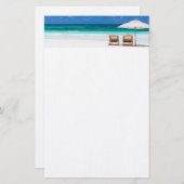 海ビーチ 便箋 (正面/裏面)