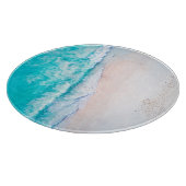 海ビーチ、美しい風景、旅行テーマ。 カッティングボード (角)