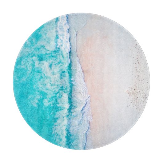 海ビーチ、美しい風景、旅行テーマ。 カッティングボード (正面)