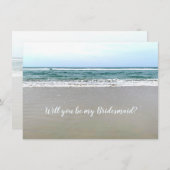 海ビーチBe My Bridesmaid Cards 招待状 (正面/裏面)