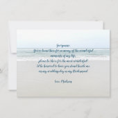 海ビーチBe My Bridesmaid Cards 招待状 (裏面)
