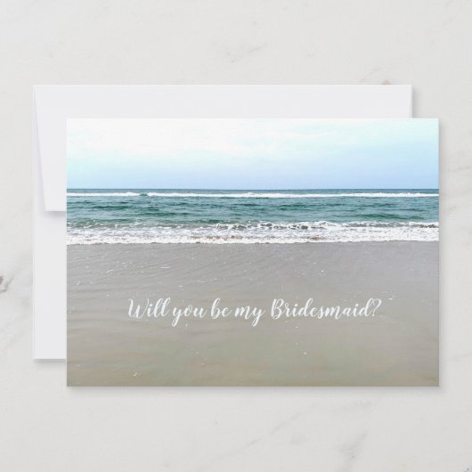 海ビーチBe My Bridesmaid Cards 招待状 (正面)