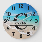 海ビーチCモノグラム ラージ壁時計 (正面)