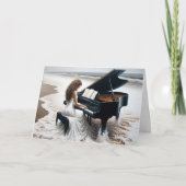 海ピアニスト悔やみや弔慰 カード (正面)