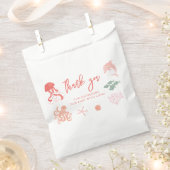 海ピンクの赤ちゃんシャワー フェイバーバッグ (クリップ留めされた状態)