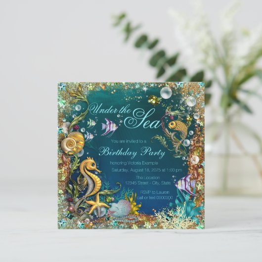 海ファンシーの誕生日会 招待状 (スタンド正面)