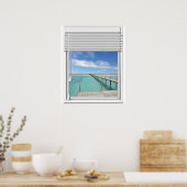 海フェイクビューウィンドウ ポスター (キッチン)