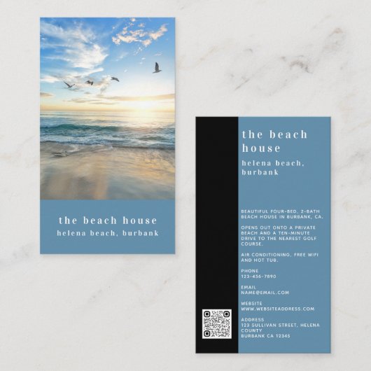 海フォトビーチゲストハウス 名刺 (正面/裏面)