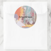 海フォーム抽象芸術絵を描ズハンカマーアルツンクハウス ラウンドシール (バッグ)