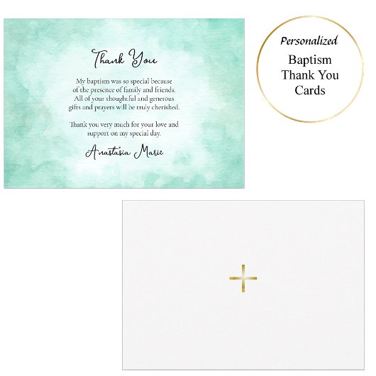 海フォーム正教キリスト教バプテスマ サンキューカード