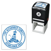 海ブイガルズファミリー名日付Estdロープフレーム セルフインキングスタンプ (インサイチュ)