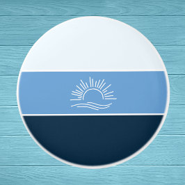 海ブスタイリッシュルーストライプズ海 セラミックノブ