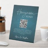 海ブミニマルルー結婚ズ新婚旅行ファンドQRコード 台座サイン (インサイチュ)