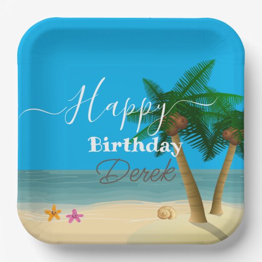 海ブリスお祝い ペーパープレート (正面)