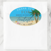 海ブリスお祝い 楕円形シール (バッグ)