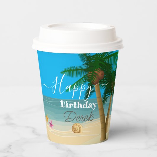 海ブリスお祝い 紙コップ (正面)