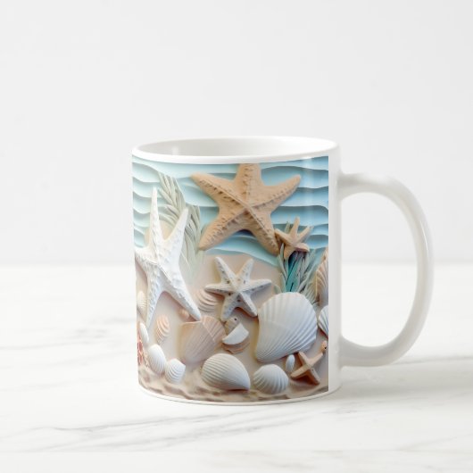 海ブリーズシーシェルマグ コーヒーマグカップ (右)