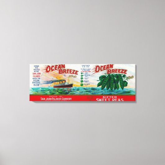 海ブリーズスイートピーズラベル キャンバスプリント (正面)