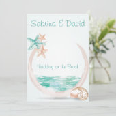 海ブリーズビーチ結婚式 招待状 (スタンド正面)