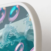 海ブリーズピックボール – かわいいサーフ&シーシェルパッド ピックルボールラケット (左詳細)