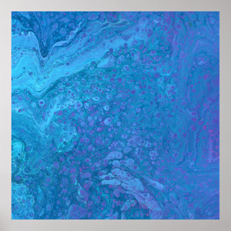 海ブリーズ2なだめるような青い抽象芸術ポスタープリント ポスター