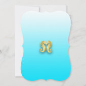 海ブルーいかり金ゴールド結婚式招待状 招待状 (裏面)