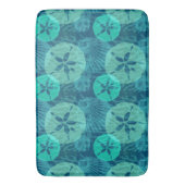 海ブルーとアクアサンドドルとシーシェル バスマット (正面縦)