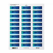 海ブルーとグリーン(ハート) ラベル (フルシート)