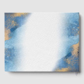 海ブルーとゴールデンウォーター結婚カラー ゲストブック (裏面)