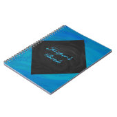 海ブルーとブラックモノグラム ノートブック (左側)