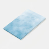海ブルーの水色の背景背景のラッピング ポストイット (アングル)