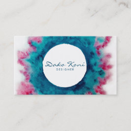 海ブルーの水色 名刺