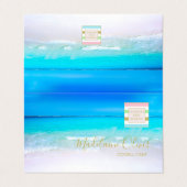 海ブルーアクアプロフェッショナルロゴ折り畳み 名刺 (外部フラット)