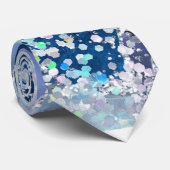 海ブルーアゲートグリッタースパークリネックタイ ネクタイ (ロール)