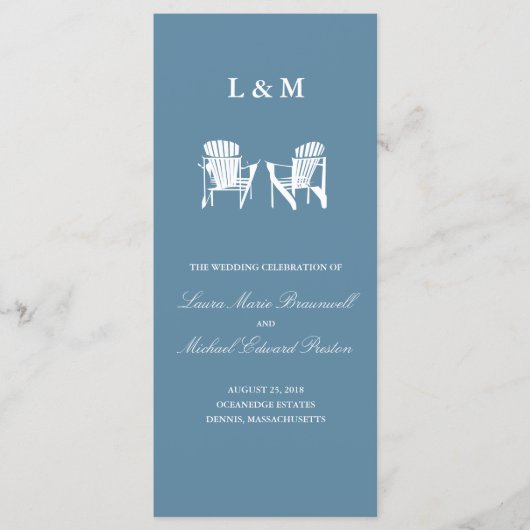 海ブルーアディロンドック椅子式プログラム プログラム (正面)