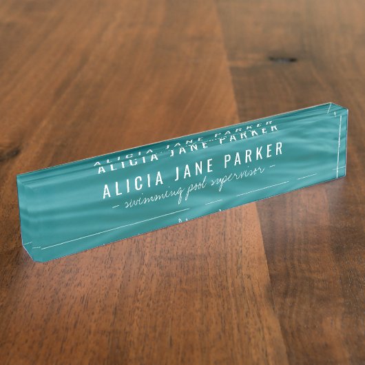 海ブルーウェイプールスーパーバイザー デスクネームプレート (側面)