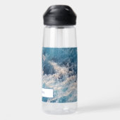 海ブルーウェーブズバス名前をカスタムする ウォーターボトル (背面)
