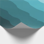 海ブルーウェーブミニマルビーチビベス ラッピングペーパー (角)