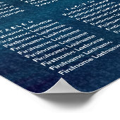 海ブルーウェーブ水色結婚の座席表 ポスター (角)