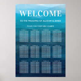 海ブルーウェーブ水色結婚の座席表 ポスター