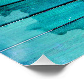 海ブルーウォーターカラーウッドおよびいかり引用文 ポスター (コーナー)