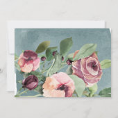 海ブルーウォーターカラーマルサラフローラバプテスマ 招待状 (裏面)