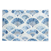 海ブルーウォーターカラー幾何枕カバー 枕カバー (裏面)