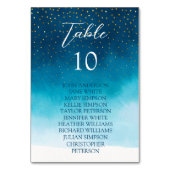 海ブルーウォーター波(モノグラム結婚) テーブルナンバー (正面)