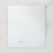 海ブルーウォーター色の目的地の結婚式 プレイスカード (外部開封)