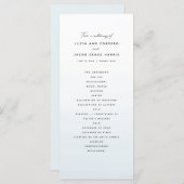 海ブルーウォーター色の目的地の結婚式 プログラム (正面/裏面)