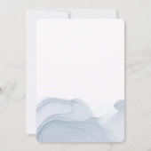 海ブルーウォーター色ビーチ結婚式 招待状 (裏面)