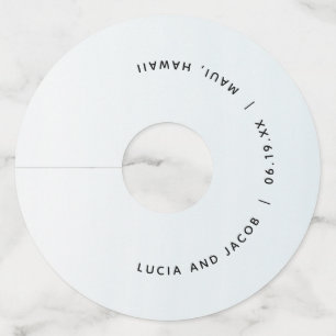 海ブルーウォーター色目的地ウェディングカスタム ワイングラスタグ